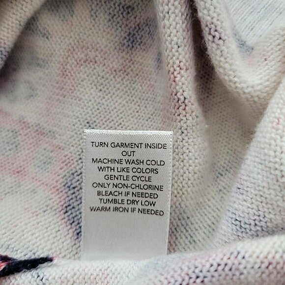 CJ Banks 14 Women's Button Up Floral Sweater X short sleeves Cotton knit EUC - Picture 9 of 9